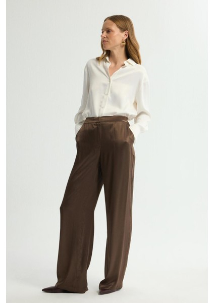 Bol Paça Cepli Pantolon Kahve 153L7821018 fırsatları