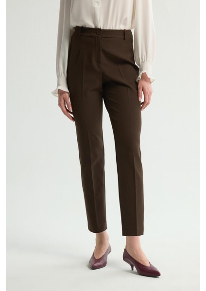 Yırtmaç Detaylı Pantolon Kahve 153L9239002 modelleri