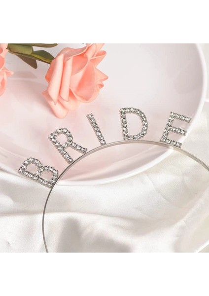 Gümüş Renk Bekarlığa Veda Kristal Taş Bride Tacı Ithal 16X10 cm (K95) modelleri