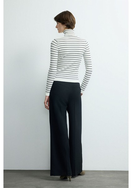 Moda Tutkusu Çizgili Balıkçı Yaka Kazak Kemik 139M2268000 indirimleri