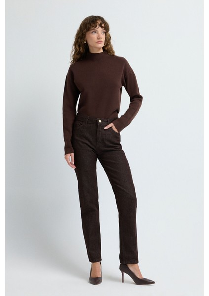 Boru Paça Denim Pantolon Kahve 15345880000 modelleri