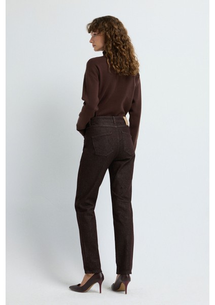 Boru Paça Denim Pantolon Kahve 15345880000