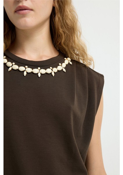 Inci Detaylı Tişört Kahve 17545201001 fiyatları