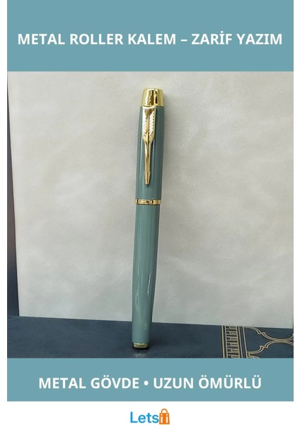 Şık Metal Roller Kalem Zarif ve Dayanıklı Imza Kalemi