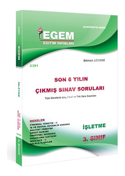 Aöf 3. Sınıf Işletme Bahar Dönemi Çıkmış Sınav Soruları ( 2012-2018 )