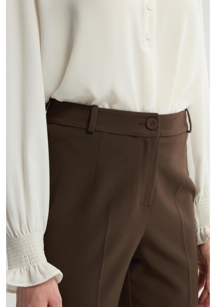 Yırtmaç Detaylı Pantolon Kahve 153L9239002 fiyatları