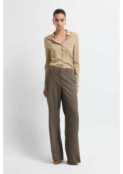 Geniş Paça Pantolon Kahve 15345734001 fiyatları