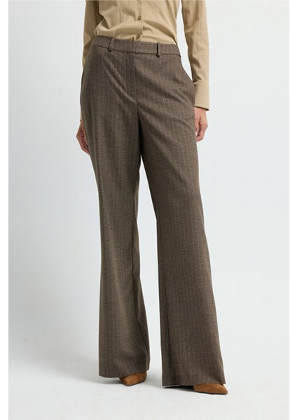 Geniş Paça Pantolon Kahve 15345734001 modelleri