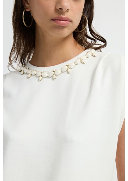 Inci Detaylı Tişört Kemik 17545201001 fiyatları