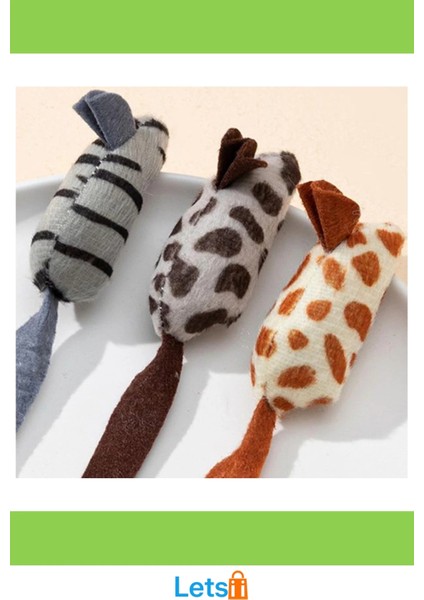 Peluş Fare Kedi Oyuncağı 3 Adet Dayanıklı Kumaş modelleri