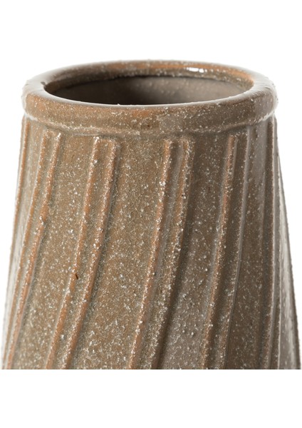 Marron Seramik Vazo 16X32CM