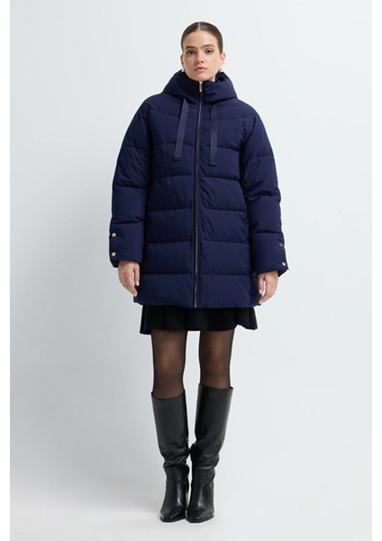 Kapüşonlu Şişme Mont Lacivert 15245280000 modelleri