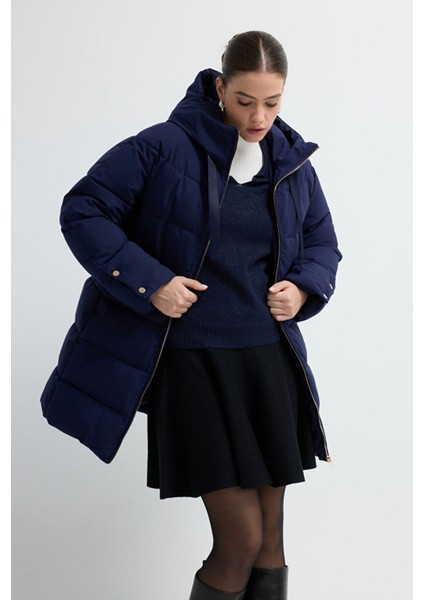 Kapüşonlu Şişme Mont Lacivert 15245280000 indirimleri