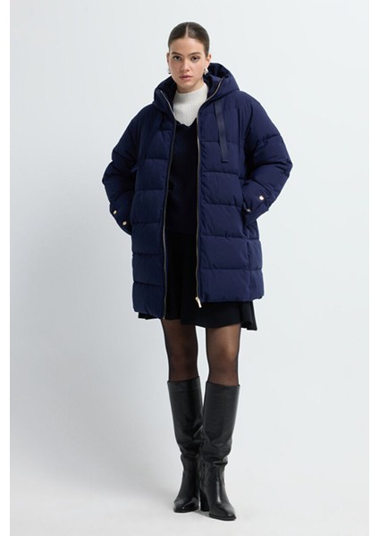 Kapüşonlu Şişme Mont Lacivert 15245280000