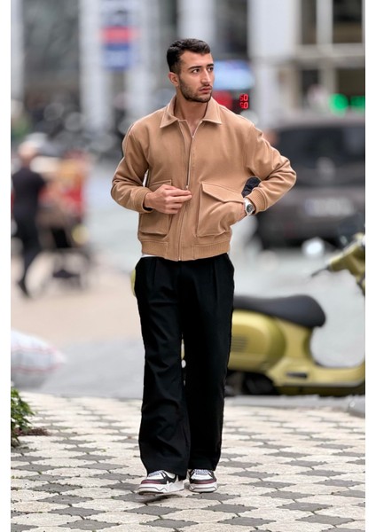 X-2025 Cep Detaylı Fermuarlı Astarlı Kaşe Mont fiyatları