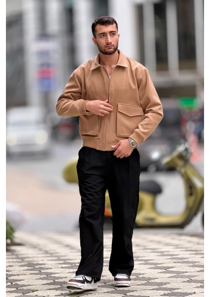 X-2025 Cep Detaylı Fermuarlı Astarlı Kaşe Mont modelleri