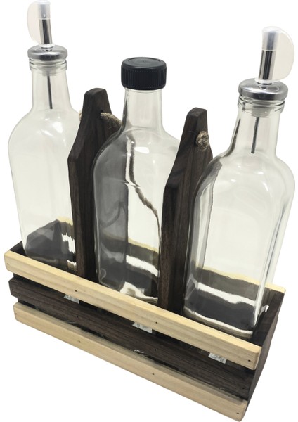 Ahşap Doğal 3lü Yağdanlık ve Sosluk Takımı(Kısa Başlık)(Set)(Ceviz) fırsatları