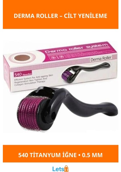 Titanyum Iğneli Derma Roller 0.5 mm Cilt Bakım Aleti