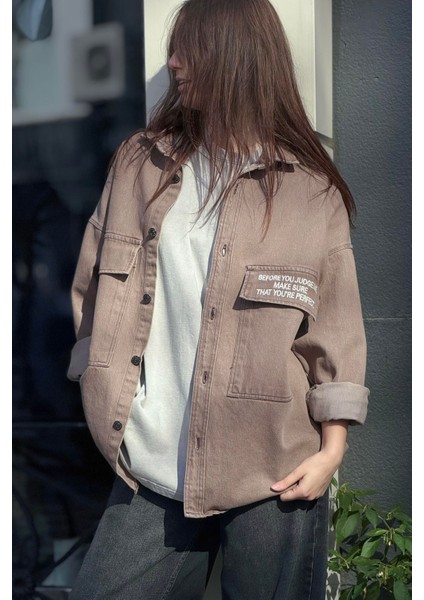 R-6006 Çift Cep Kapaklı Kot Gömlek indirimleri