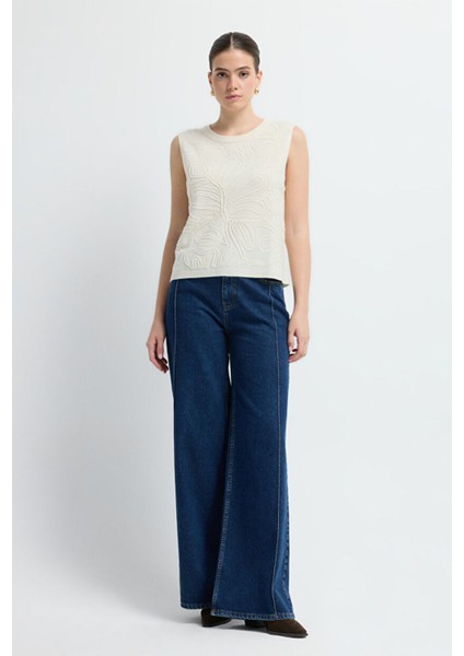 Kabartma Desenli Triko Süveter Kemik 16745372000 modelleri