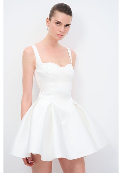 Mert Aslan Askılı Mini Elbise Kemik 12445465000 fiyatları