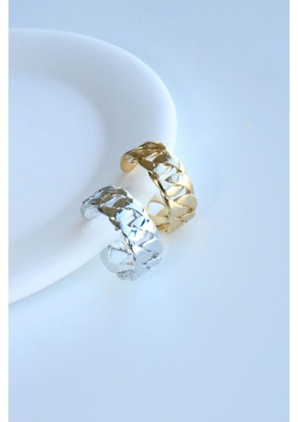 Gumet Tasarım Kadın Sıkıştırmalı Earcuff Kıkırdak Küpe Gold fiyatları