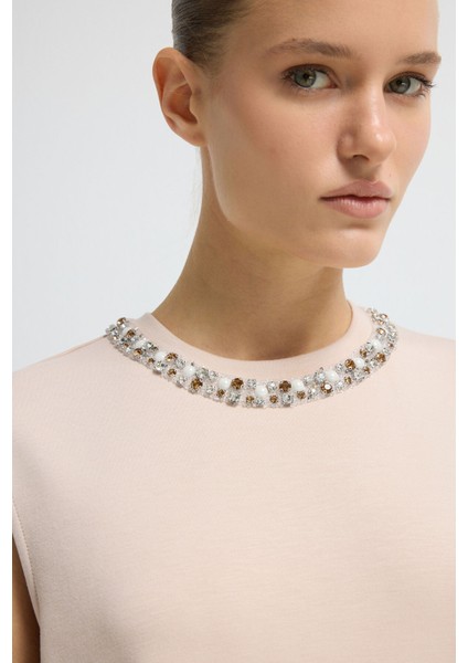 Taş Detaylı Kolsuz Bluz Pudra 11546053000 fiyatları