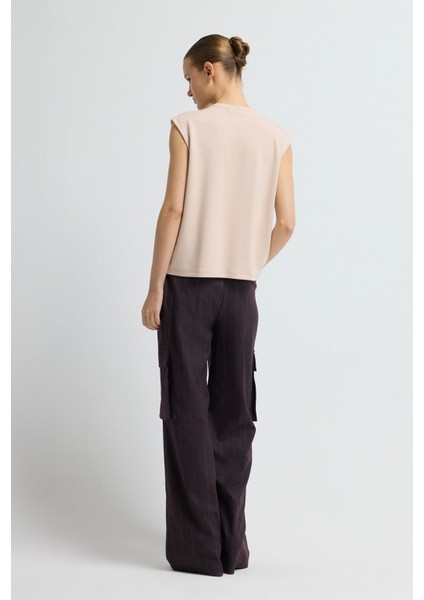 Taş Detaylı Kolsuz Bluz Pudra 11546053000 indirimleri