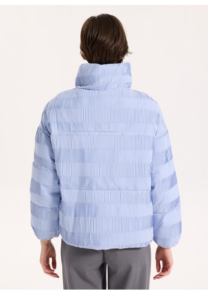 D5WL-MNT3795 Mavi Düz Kadın Mont indirimleri