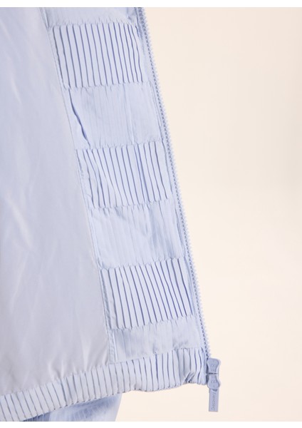 D5WL-MNT3795 Mavi Düz Kadın Mont