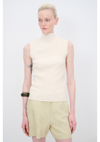 Balıkçı Yaka Kolsuz Triko Kazak Vanilya 13942855001 fırsatları