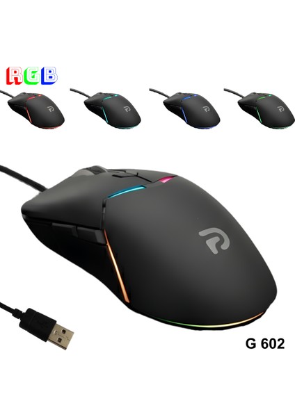 Trio - G602 Rgb Gaming Mouse – USB Kablolu Oyuncu Faresi