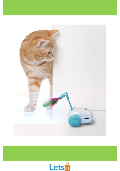 Şarjlı Renkli Tüyli Robot Kedi Oyuncağı fırsatları