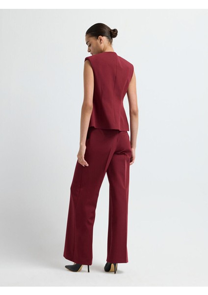 Cep Kapaklı Yelek Bordo 17944736001