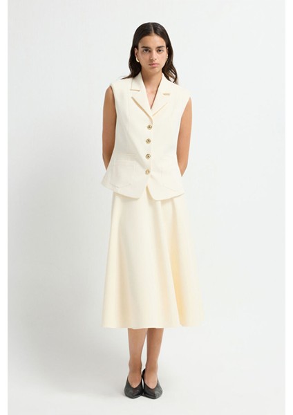 Gabardin A Kesim Etek Vanilya 12745705000 modelleri