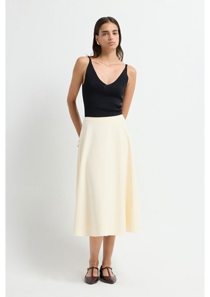 Gabardin A Kesim Etek Vanilya 12745705000 fırsatları