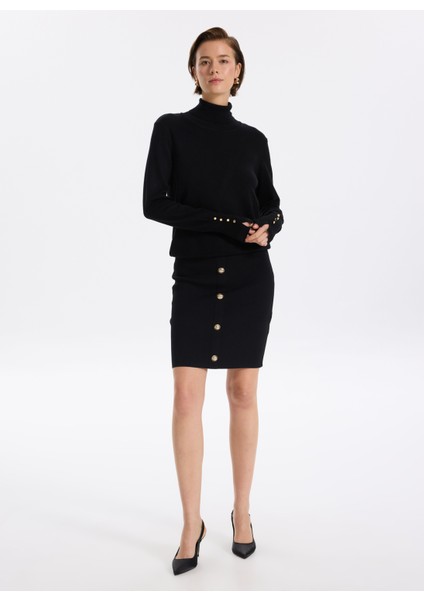 Siyah Kadın Dar Etek F5WL-ETK0020