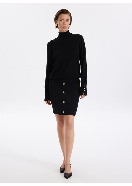 Siyah Kadın Dar Etek F5WL-ETK0020 fırsatları