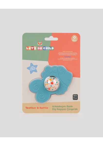 Arkadaşım Balık Diş Kaşıyıcı Çıngırak-Turkuaz modelleri