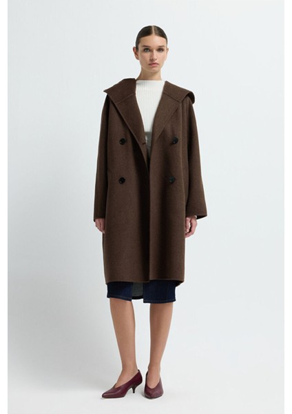 Kapüşonlu Kaban Kahve 13645389000 fırsatları