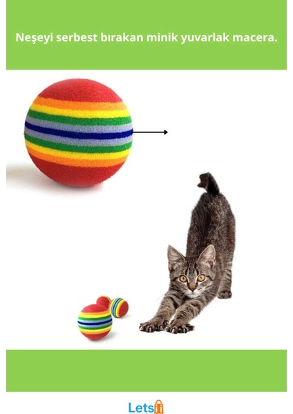 Yumuşak Dayanıklı Sünger Kedi Köpek Oyun Topu 4 Adet fiyatları