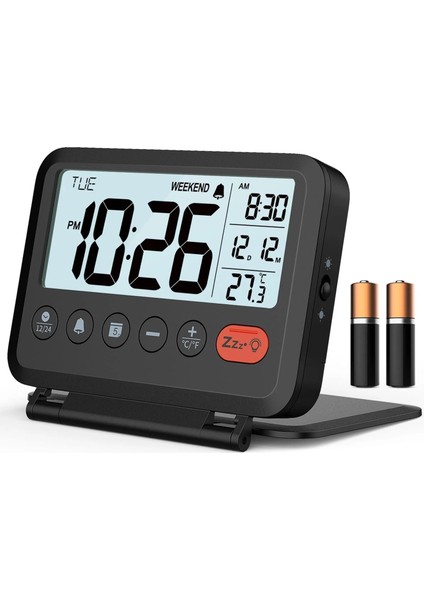 Mini Katlanabilir Takvim LCD Ekran Sıcaklık Göstergeli Masa Saati Seyehat Ofis Çok Fonksiyonlu 2 x Aaa Pil Dahil Değildir indirimleri