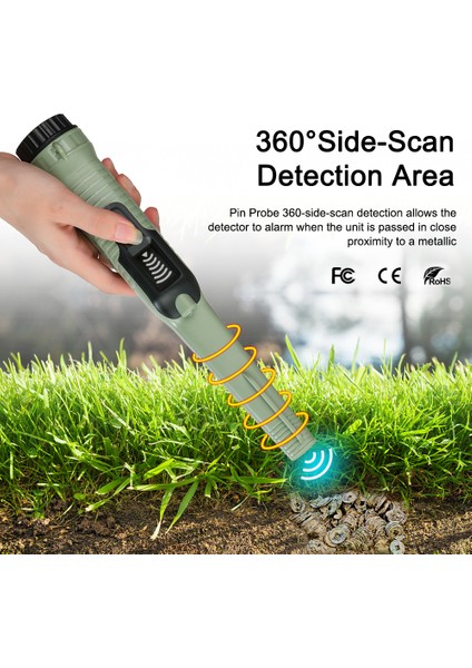 Su Altı Altın Metal Dedektörü Ip-68 15 Feet LED Ekran+Pil Siyah modelleri