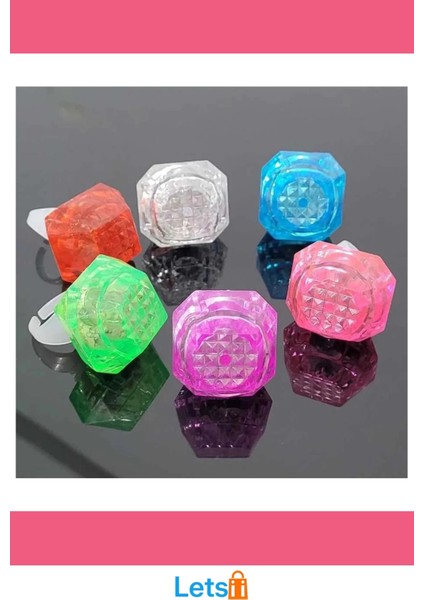 Kristal Tasarımlı LED Işıklı Kırmızı Yüzük fırsatları