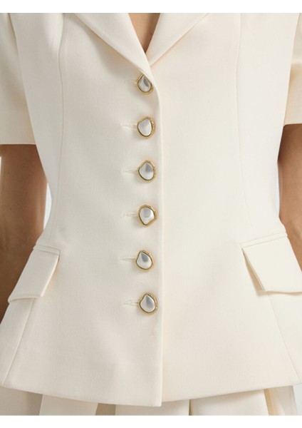 Kısa Kollu Ceket Vanilya 11944799001 fiyatları