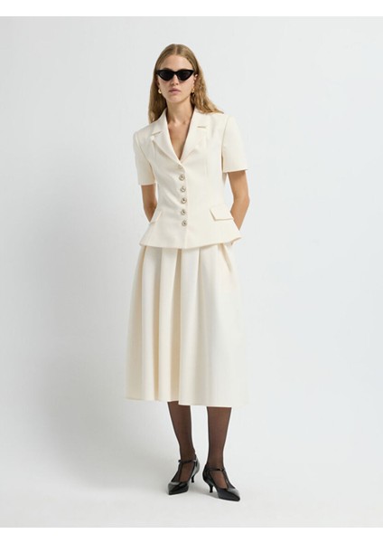 Kısa Kollu Ceket Vanilya 11944799001 modelleri