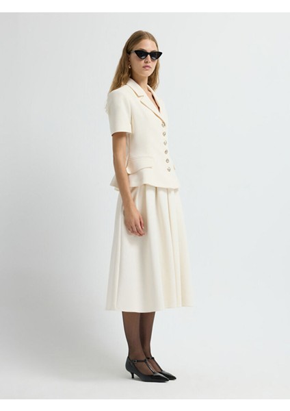 Kısa Kollu Ceket Vanilya 11944799001 fırsatları