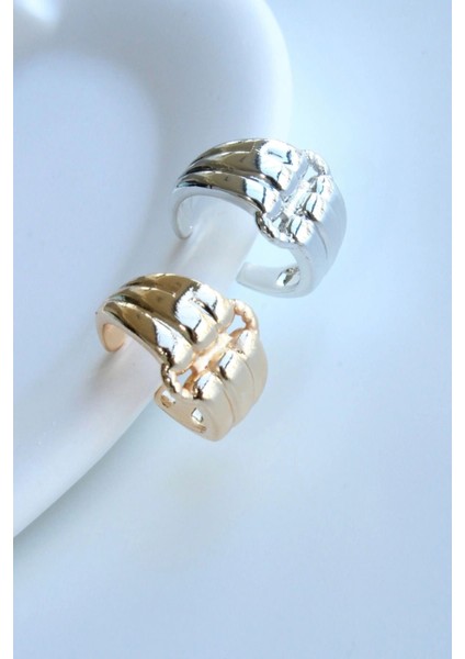 Çoklu Görünüm Kadın Sıkıştırmalı Earcuff Kıkırdak Küpe Gold fiyatları