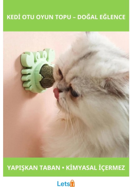 Yenilebilir Yengeç Kedi Otu Oyun Topu Doğal ve Güvenli