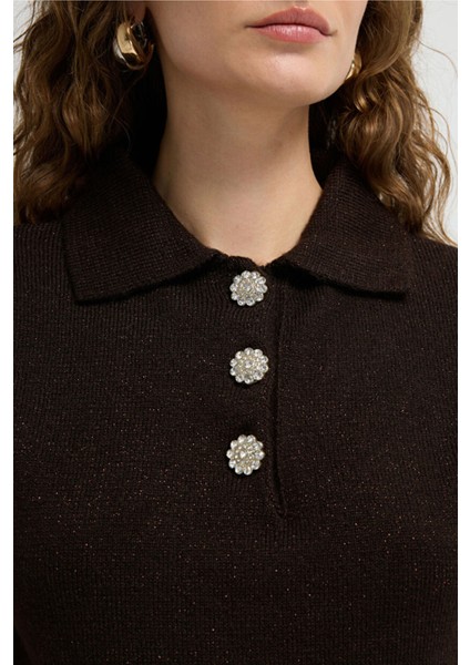 Erkek Yaka Triko Kazak Kahve 13945646000 fiyatları